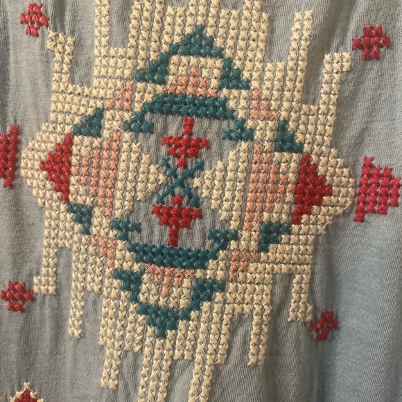 Johnny Was Tunic Top Aztec Southwestern Embroidered Boho Festival - Picture 3 of 9